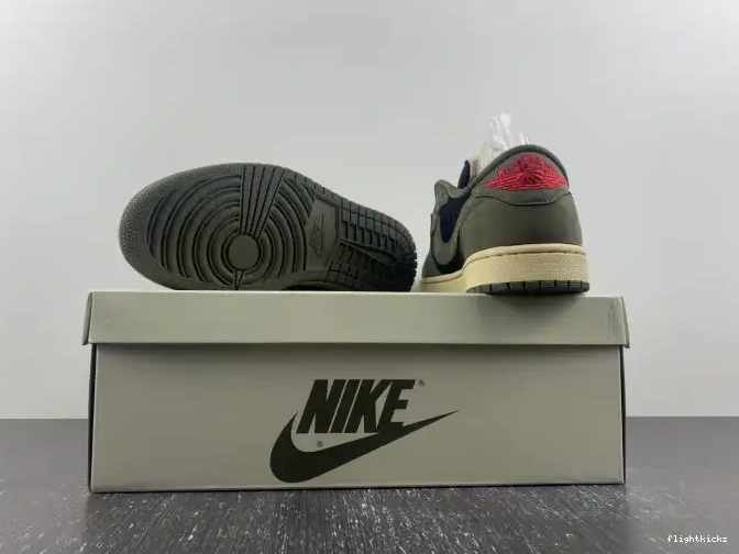 LOW X DM7866-002 JORDAN OG TRAVIS 'BLACK SCOTT OLIVE' SP 1 AIR 0506
